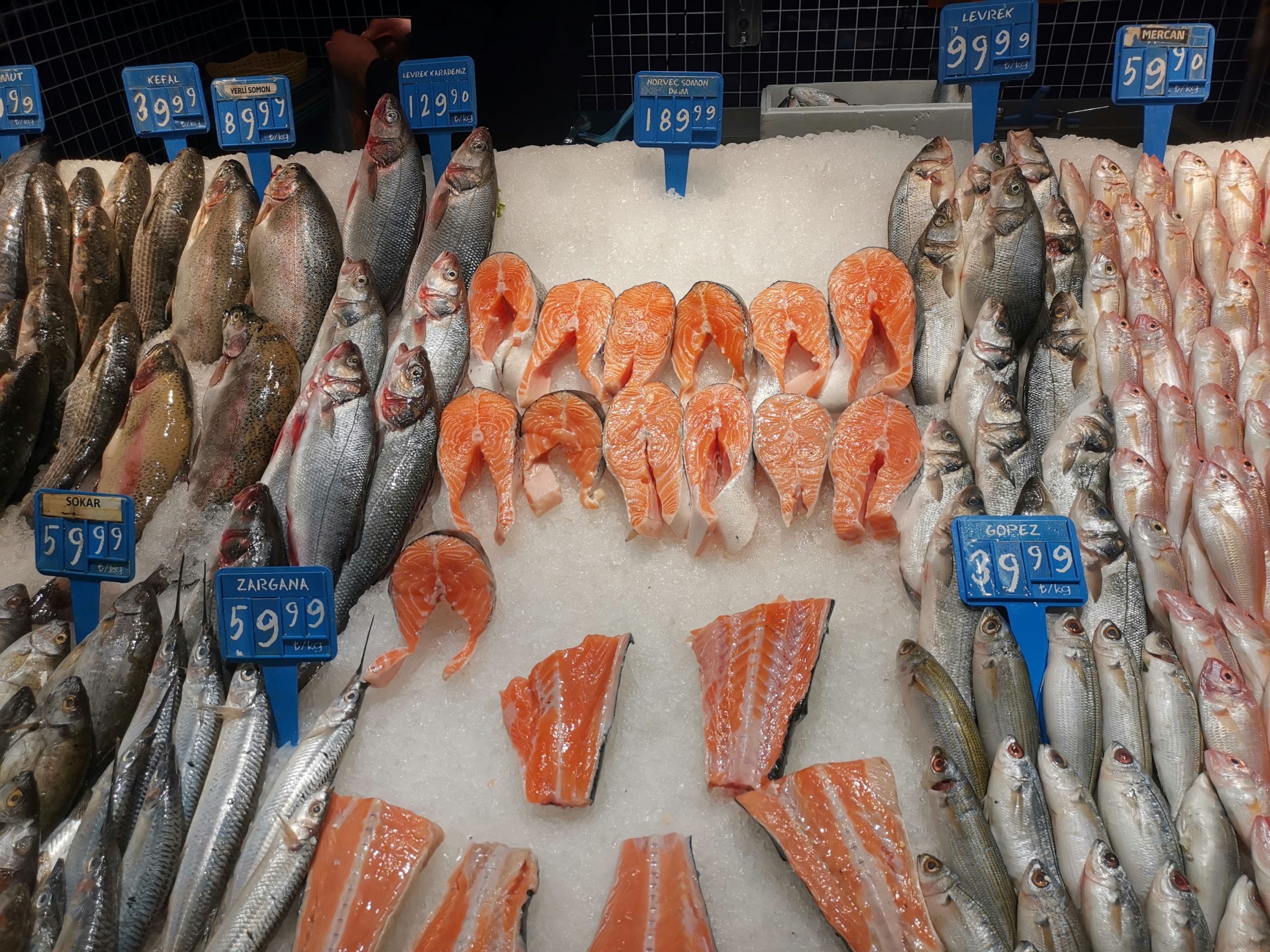 Цены на рыбу в Турции