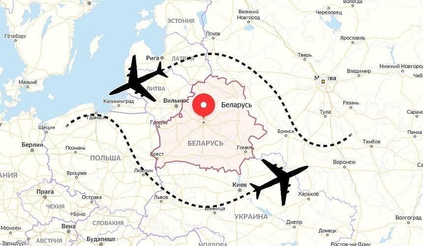 Временный запрет на полеты над Белоруссией