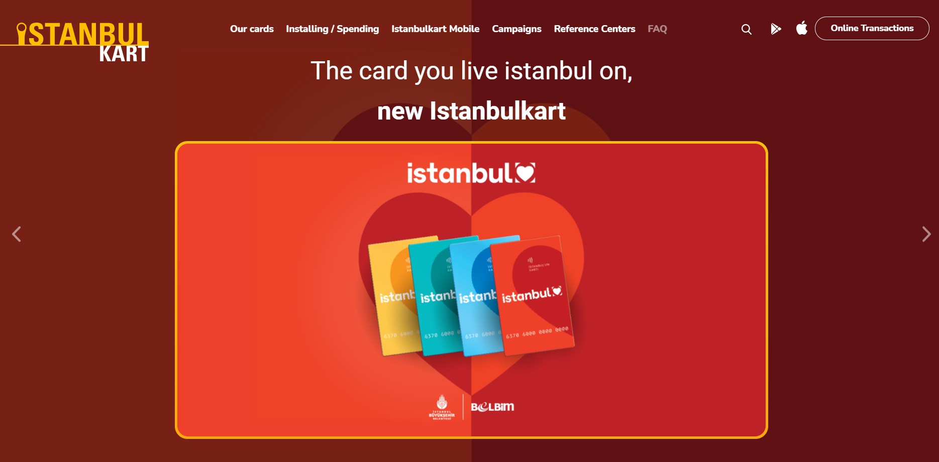 Официальный сайт Istanbulkart