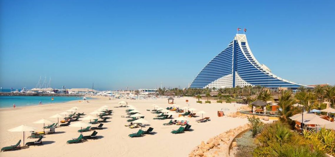 Частный пляж Jumeirah Beach Hotel