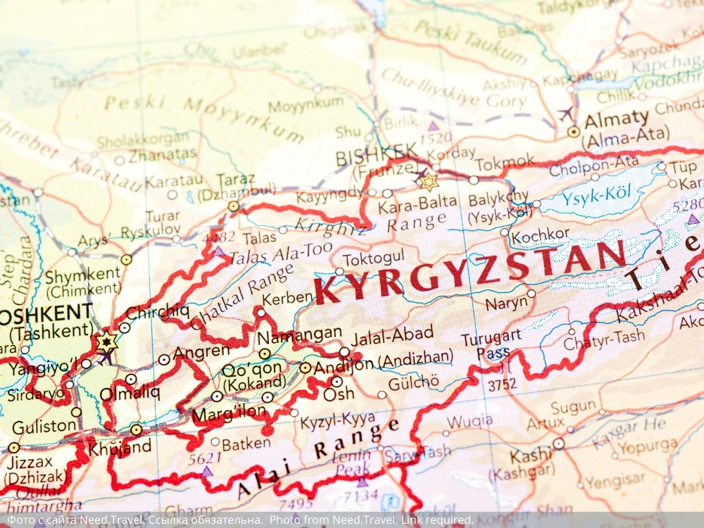 Кыргызстан на карте