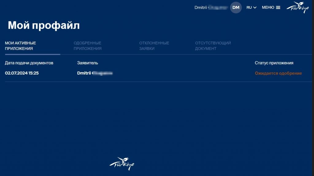 Заявка на получение статуса Цифрового кочевника в Турции