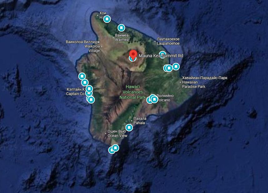 Все локации Big Island на карте