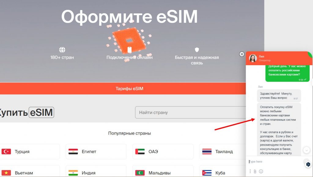 Esim World - оплата российской банковской картой МИР Esim World - оплата российской банковской картой МИР
