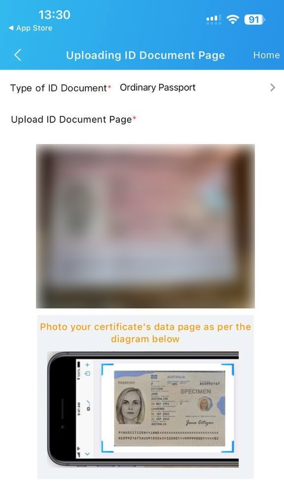 Загрузка скана паспорта Загрузка скана паспорта